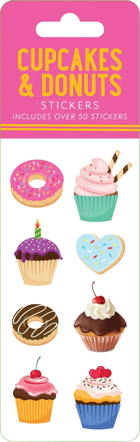 Peter Pauper Press Cupcakes & Donuts klistremerker 50 stk holografisk