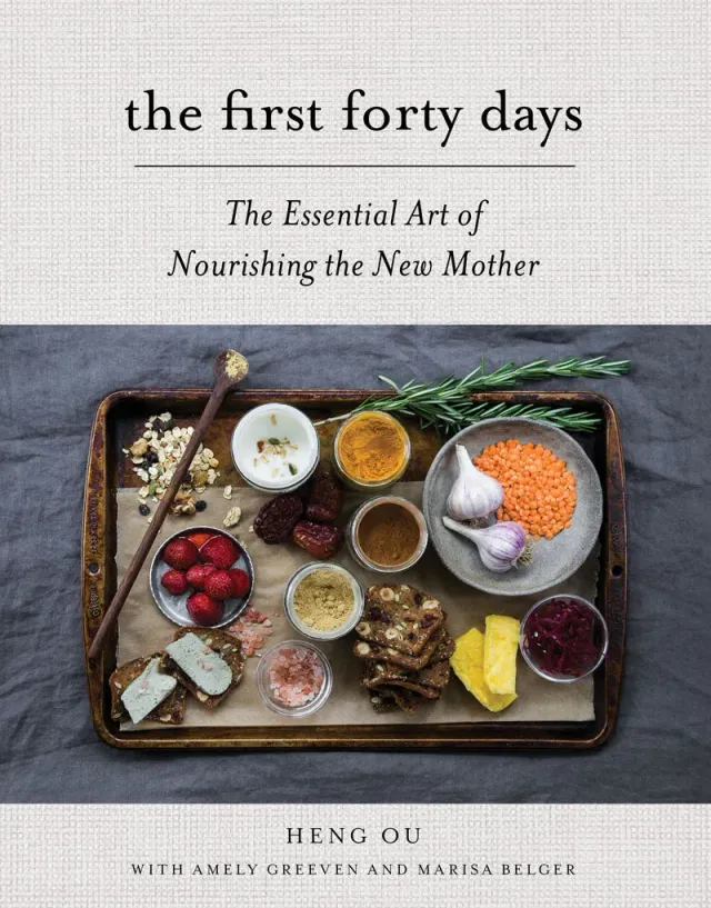 Abrams First Forty Days innbundet bok barseltid oppskrifter