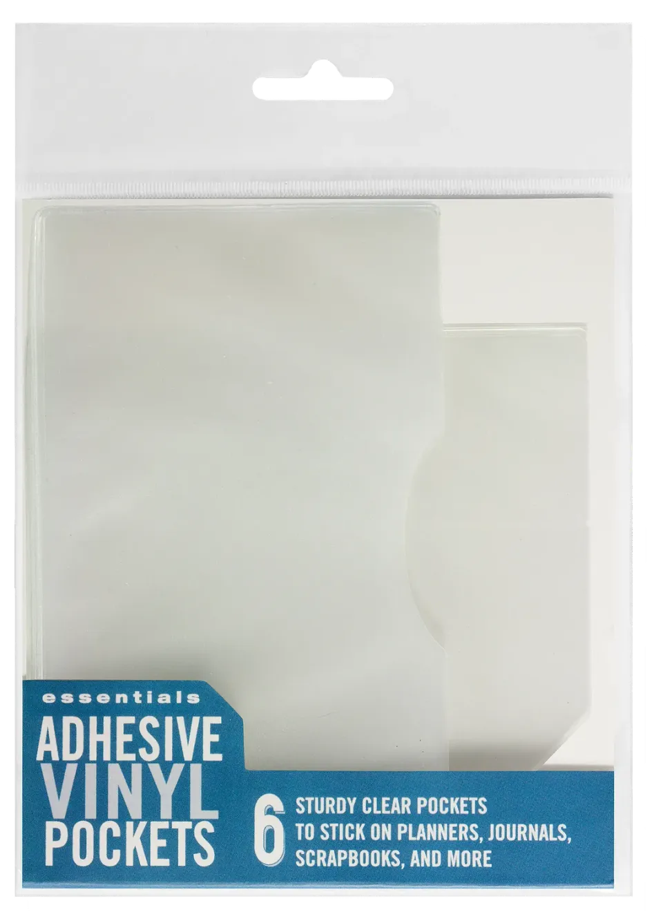 Peter Pauper Press Adhesive Vinyl Pockets klistrelommer 6-pk gjennomsiktige