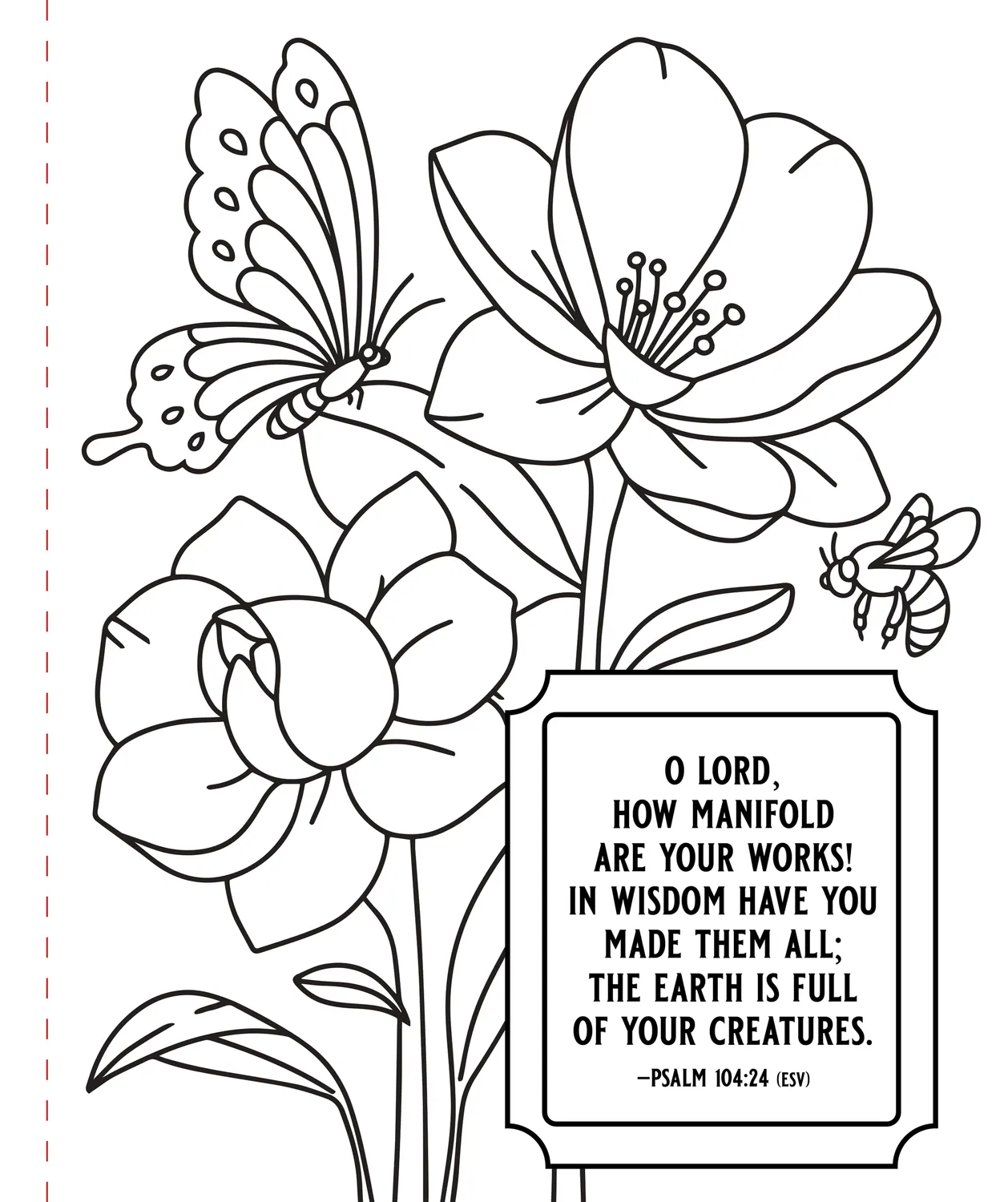 Peter Pauper Press Psalms fargeleggingsbok stor skrift