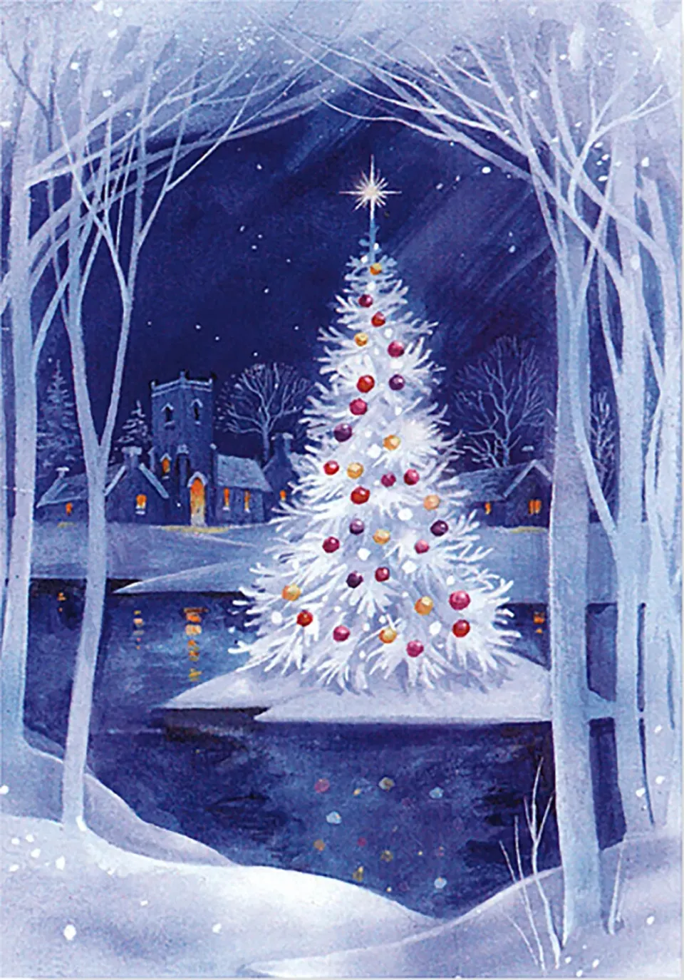 Peter Pauper Press Christmas Island julekort 20 stk glitter