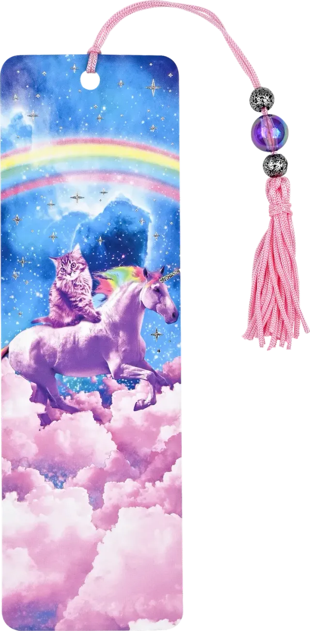 Peter Pauper Press Unicorn & Kittens bokmerke med dusk