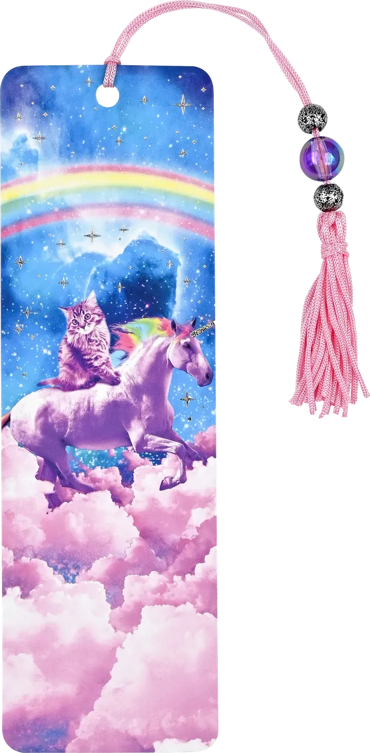 Peter Pauper Press Unicorn & Kittens bokmerke med dusk