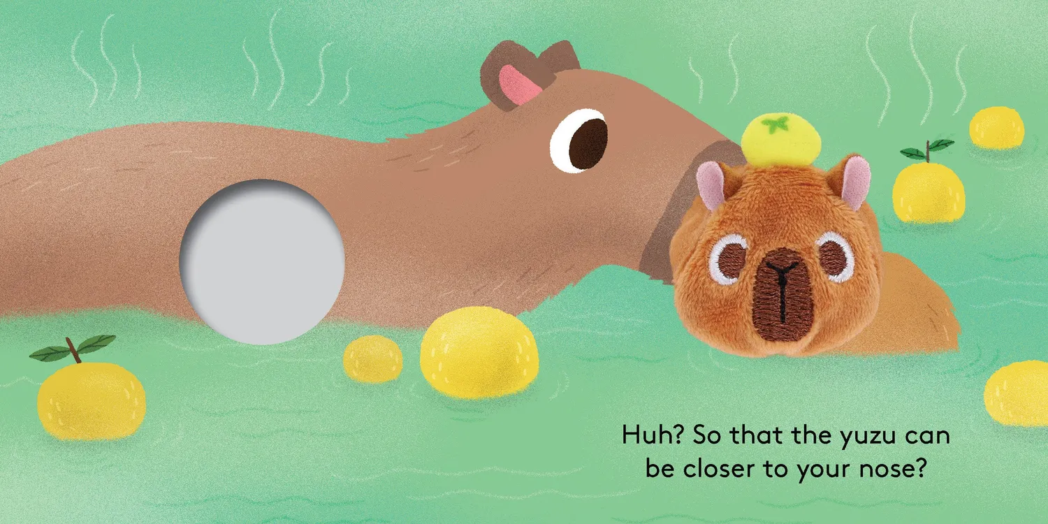 Little Finger Puppet Baby Capybara pekebok med dukke