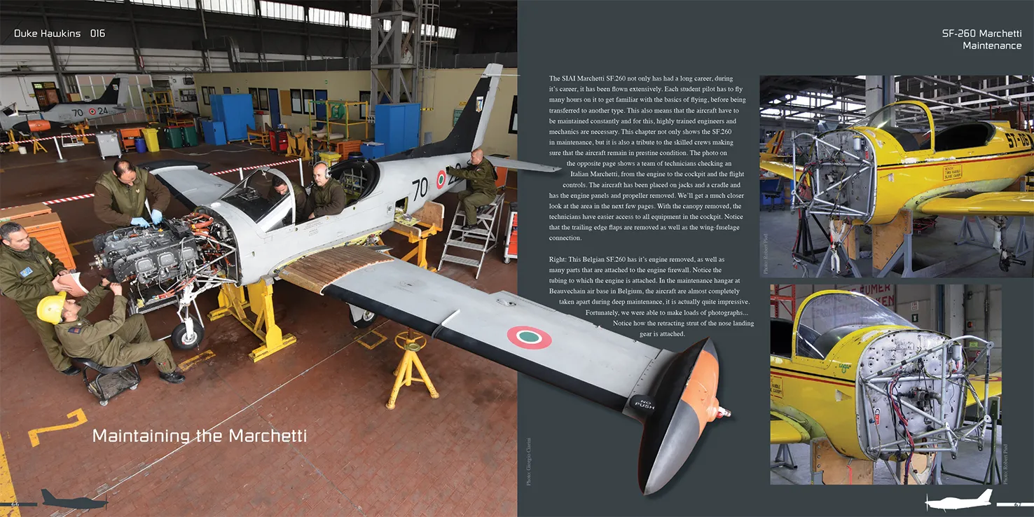 Duke Hawkins Marchetti SF.260 bok walkaround
