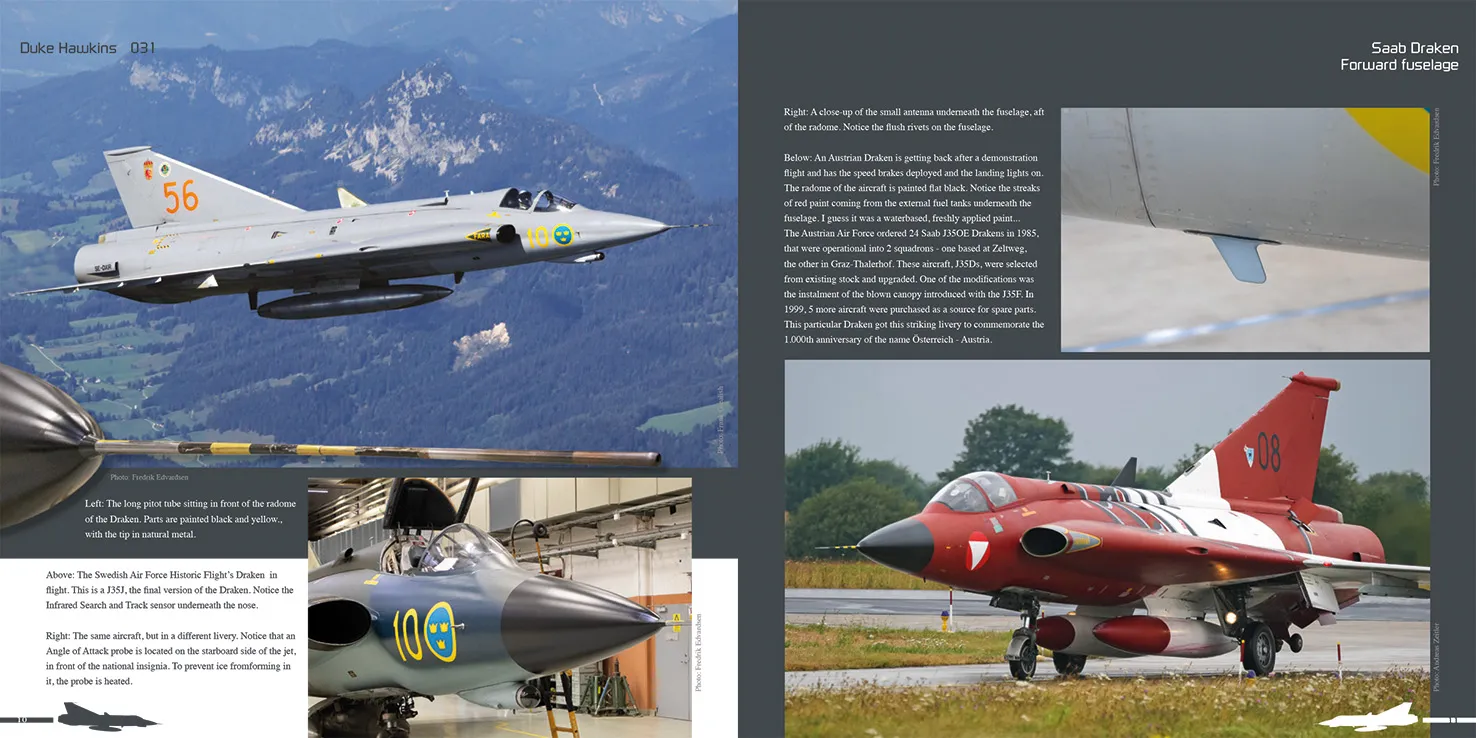 Duke Hawkins Saab 35 Draken bok jagerfly