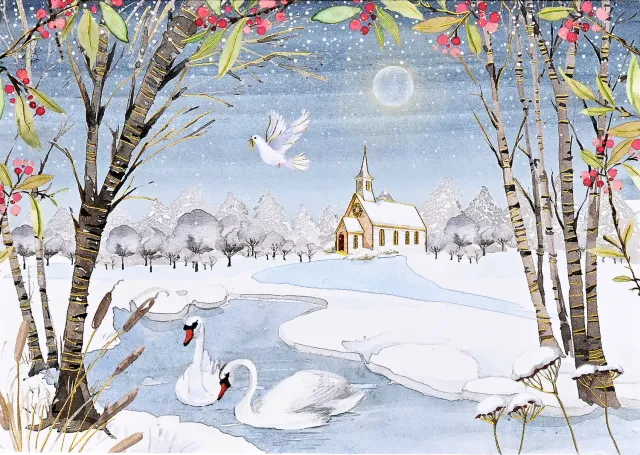 Peter Pauper Press Wonders of Winter julekort 20 kort eske