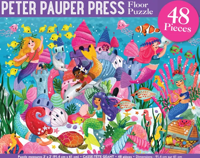 Peter Pauper Press Mermaid Adventure gulvpuslespill 48 brikker hav