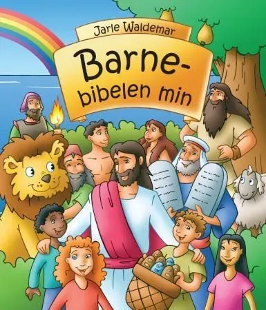 Bokia Barnebibelen min bok innbundet pent brukt barn