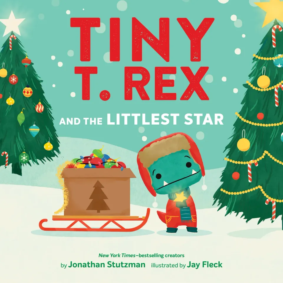 Tiny T. Rex and the Littlest Star julebok innbundet dinosaur