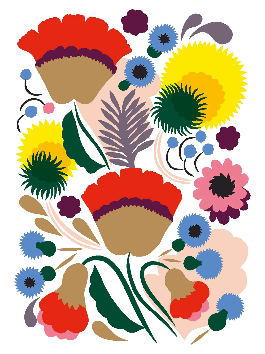 Marimekko Kukka notatkort 16-pakning blomster