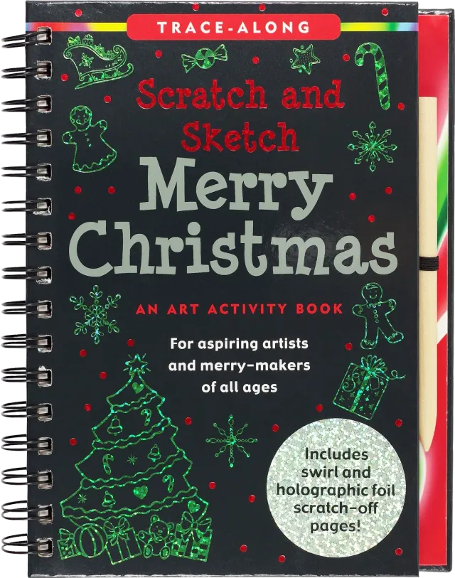 Scratch and Sketch Merry Christmas skrapebok jul for barn