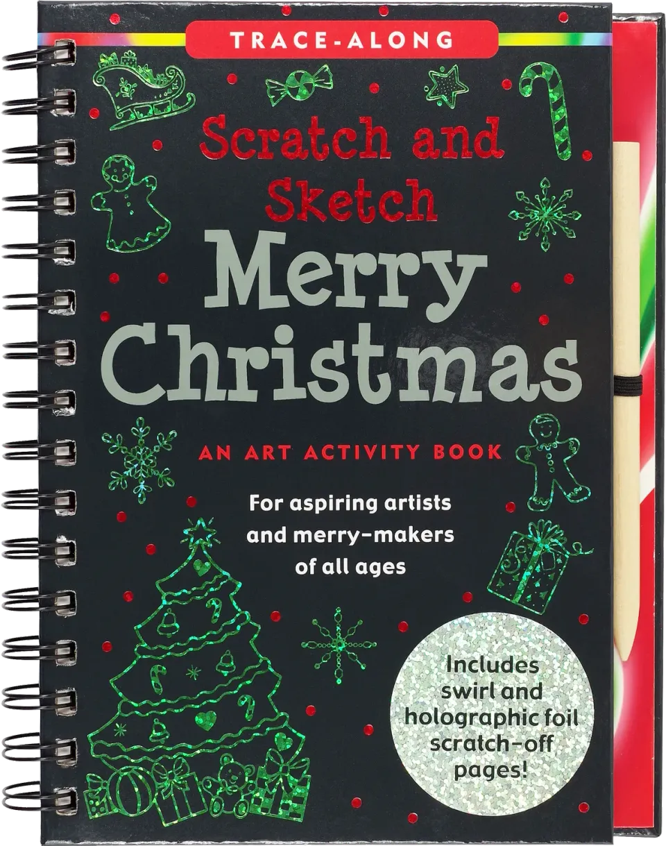 Scratch and Sketch Merry Christmas skrapebok jul for barn