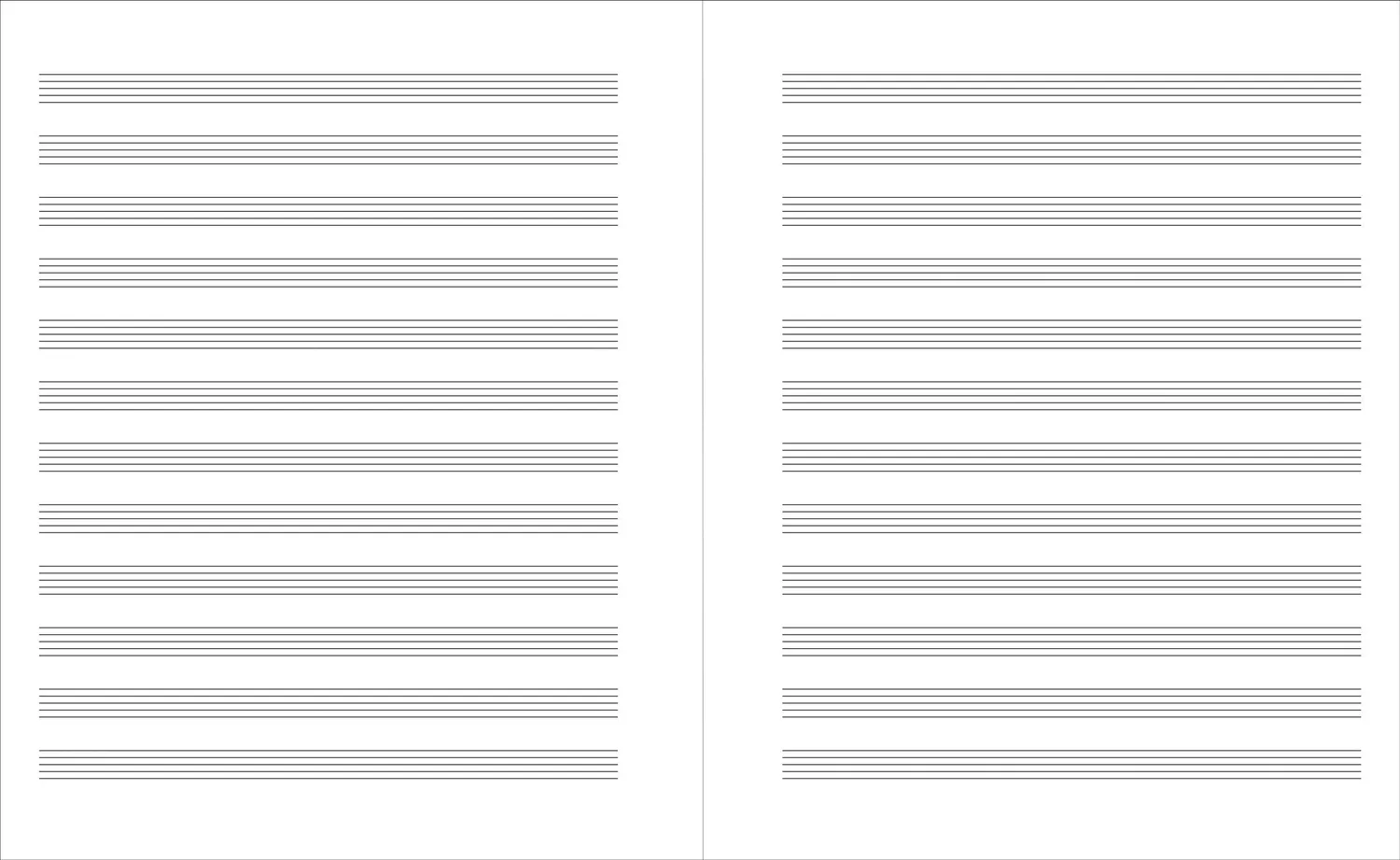 Peter Pauper Press Music Manuscript notebok 96 sider 120 gsm