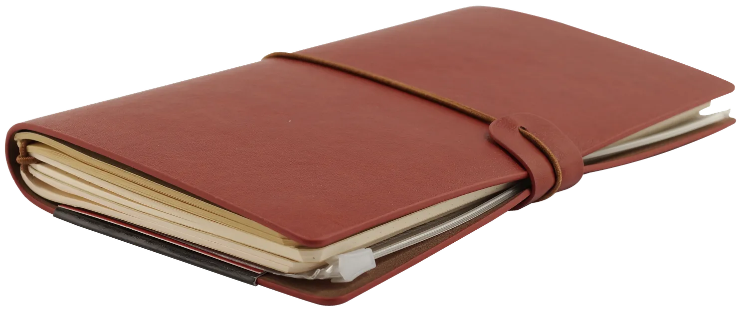 Peter Pauper Press Voyager Burgundy notatbok burgunder 3 innlegg