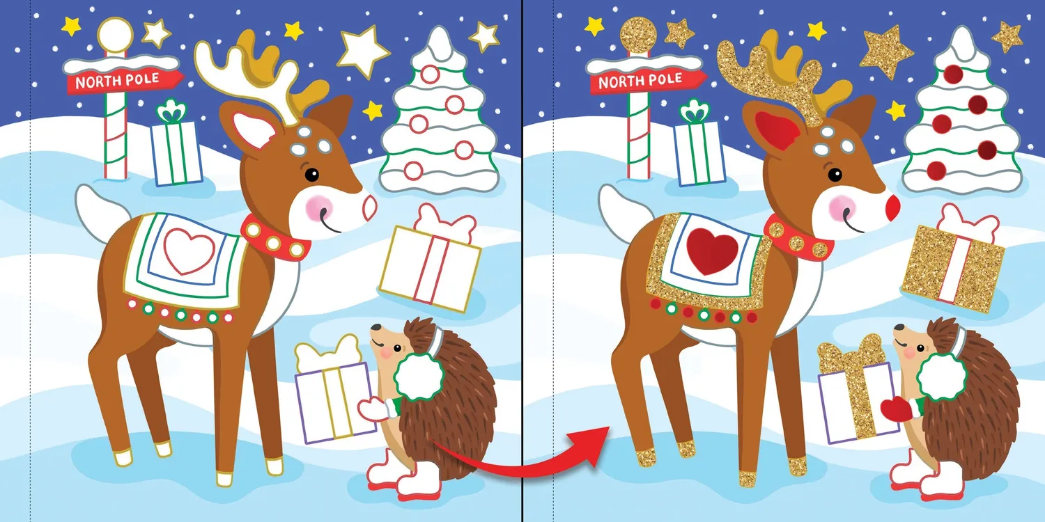 Peter Pauper Press Color-by-Foil Christmas foliebok jul