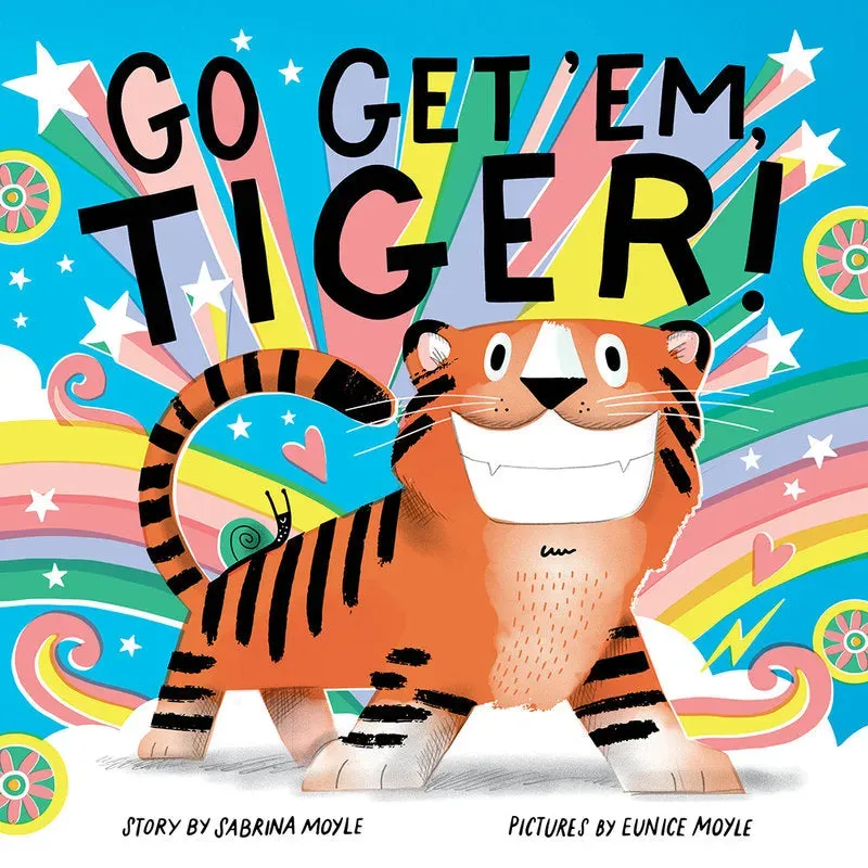 Hello!Lucky Go Get Em Tiger pappbok barn