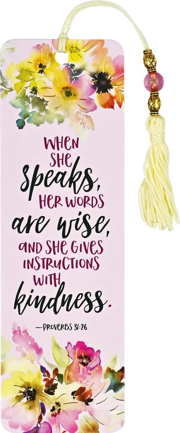 Peter Pauper Press Her Words Are Wise bokmerke perler