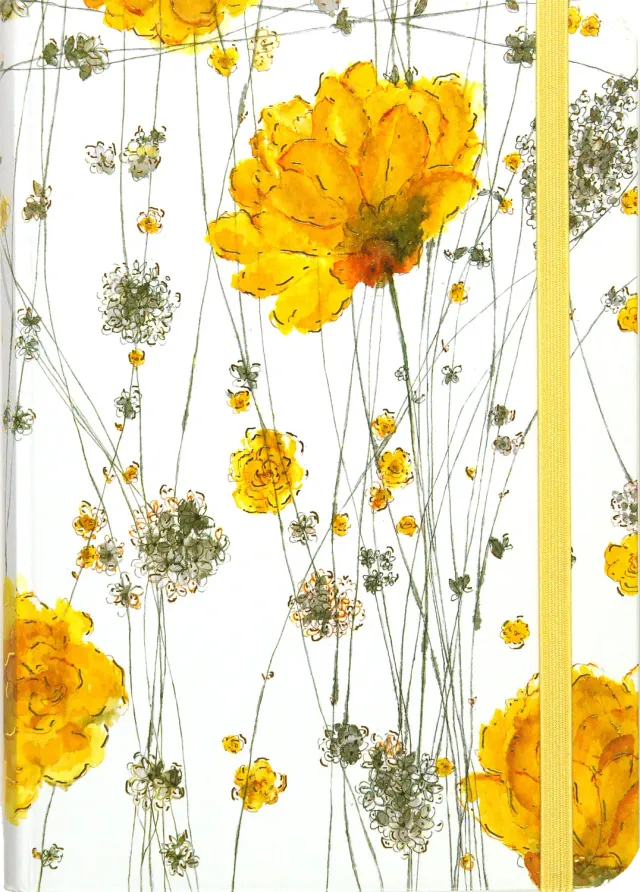 Peter Pauper Press Yellow Flowers notatbok linjert liten