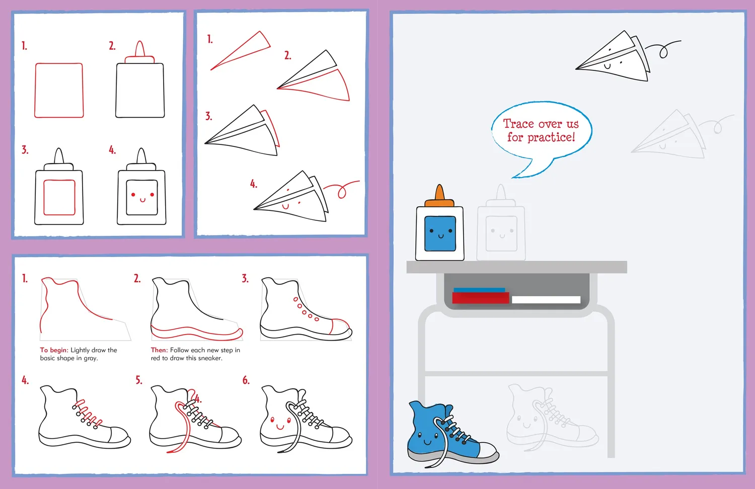 Peter Pauper Press Learn to Draw Cute Things tegnebok 6+