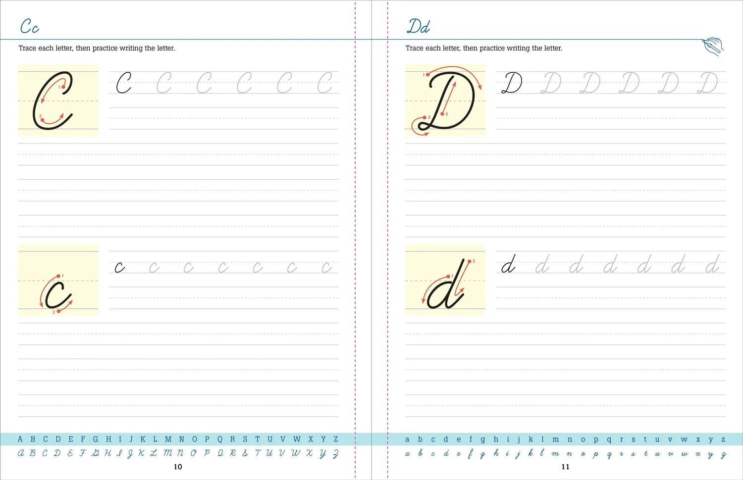 Peter Pauper Press Cursive Handwriting arbeidsbok for ungdom