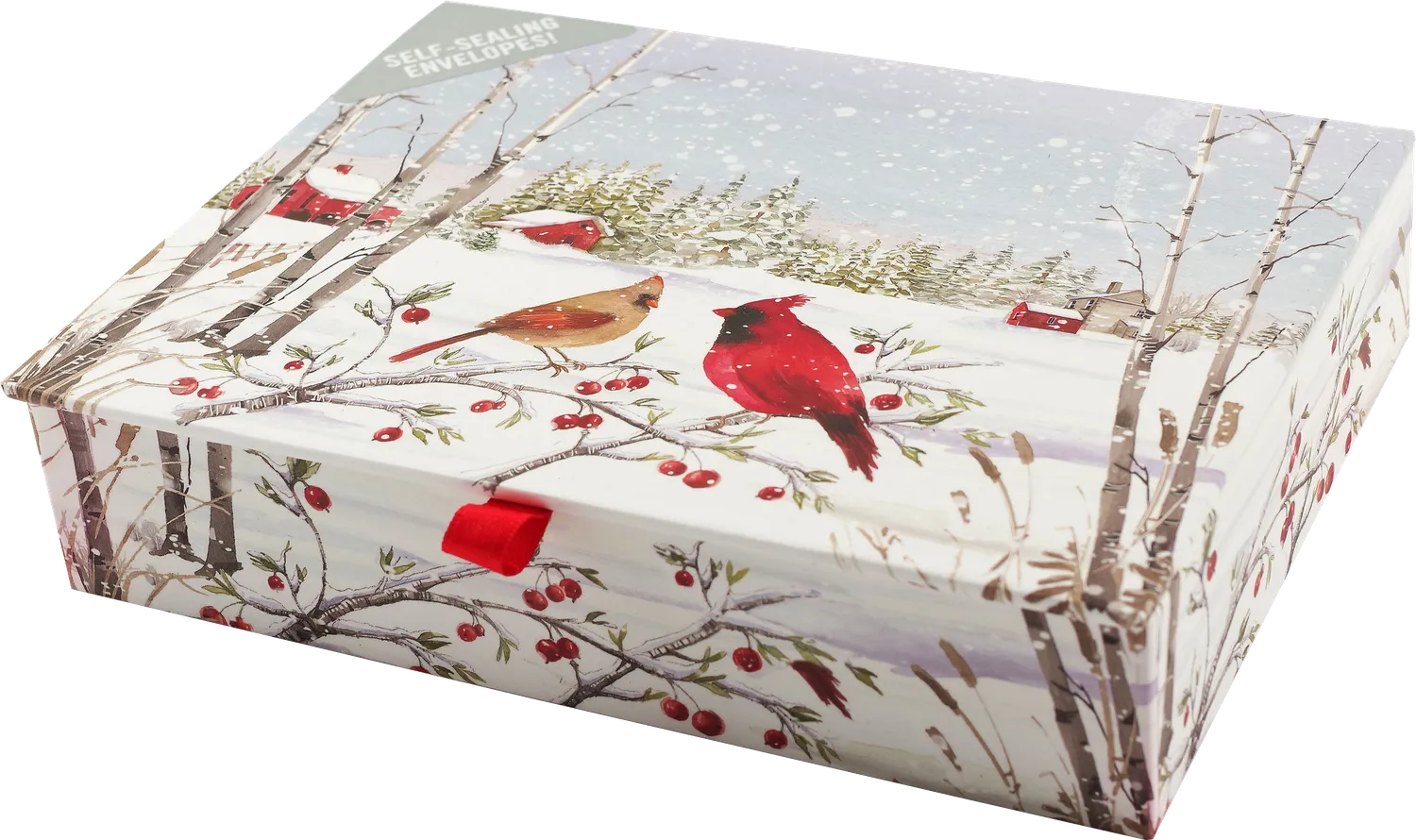Peter Pauper Press Cardinals in Winter julekort 20 kort