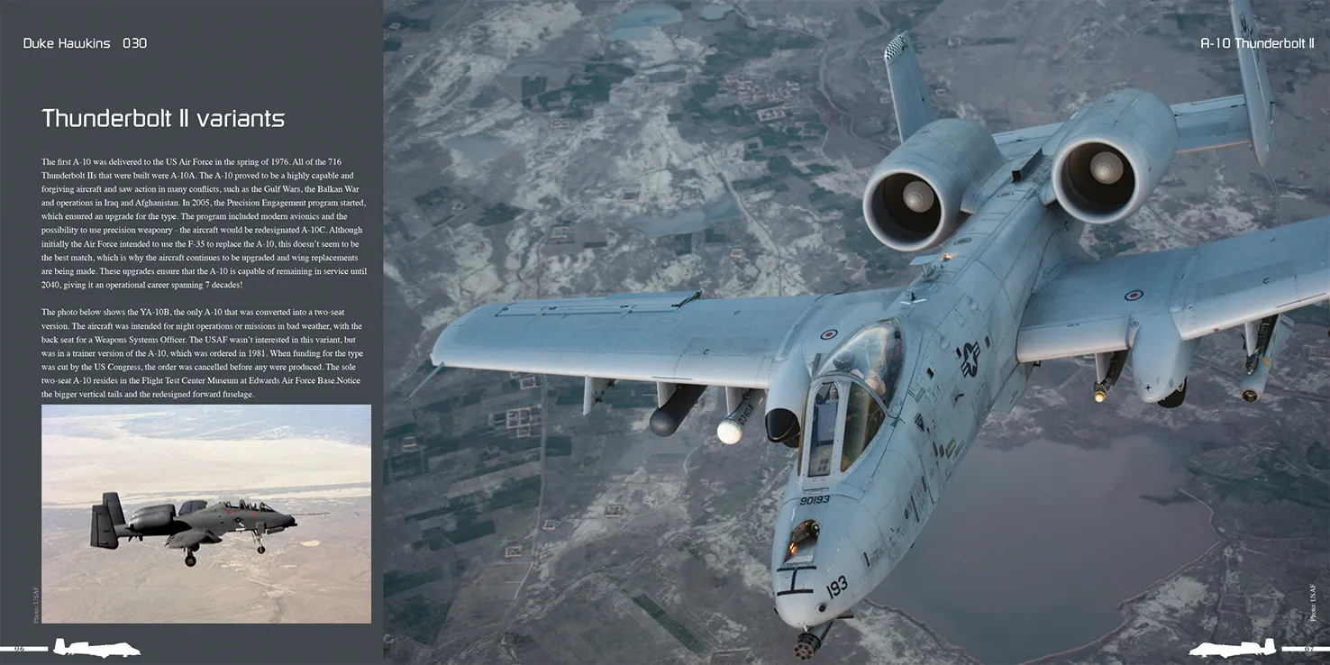Duke Hawkins Fairchild A-10 Thunderbolt II bok 180 sider