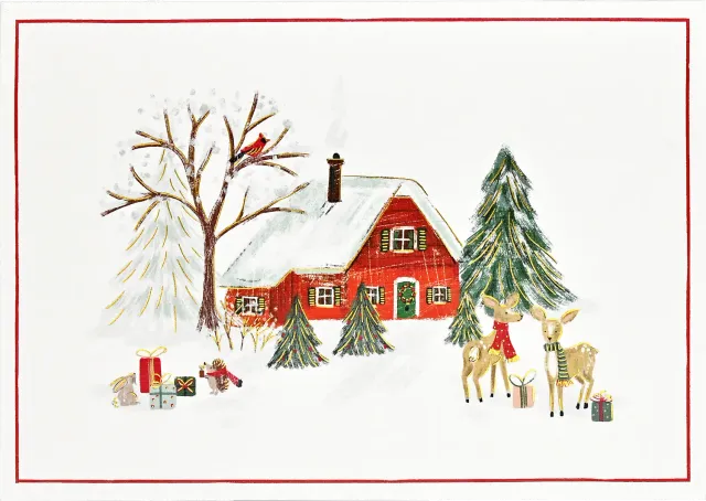 Peter Pauper Press Home for the Holidays julekort 20-pk pinnsvin