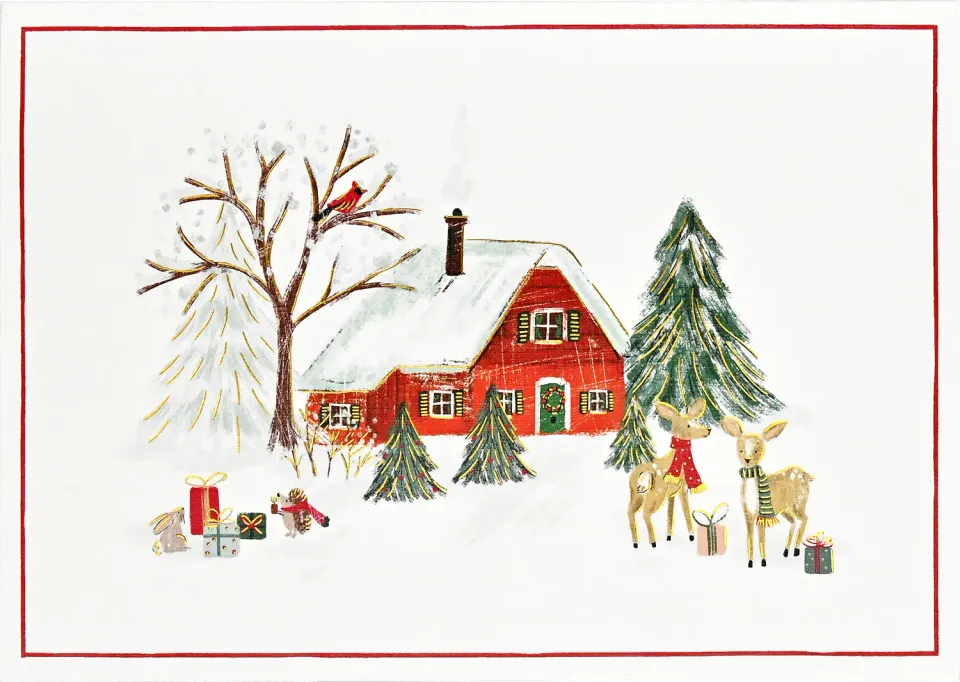 Peter Pauper Press Home for the Holidays julekort 20-pk pinnsvin