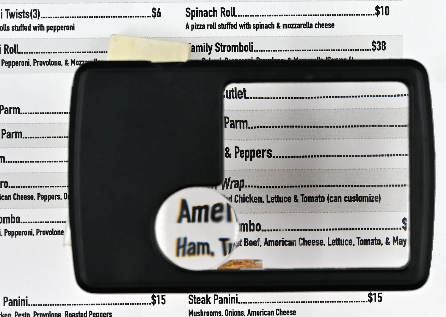 Peter Pauper Press Lighted Menu Magnifier lupe med lys