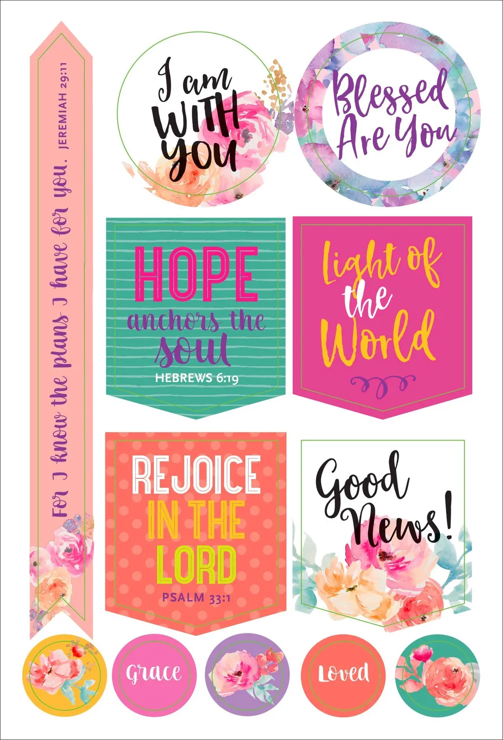 Essentials Faith planleggerklistremerker 150+ stk tro