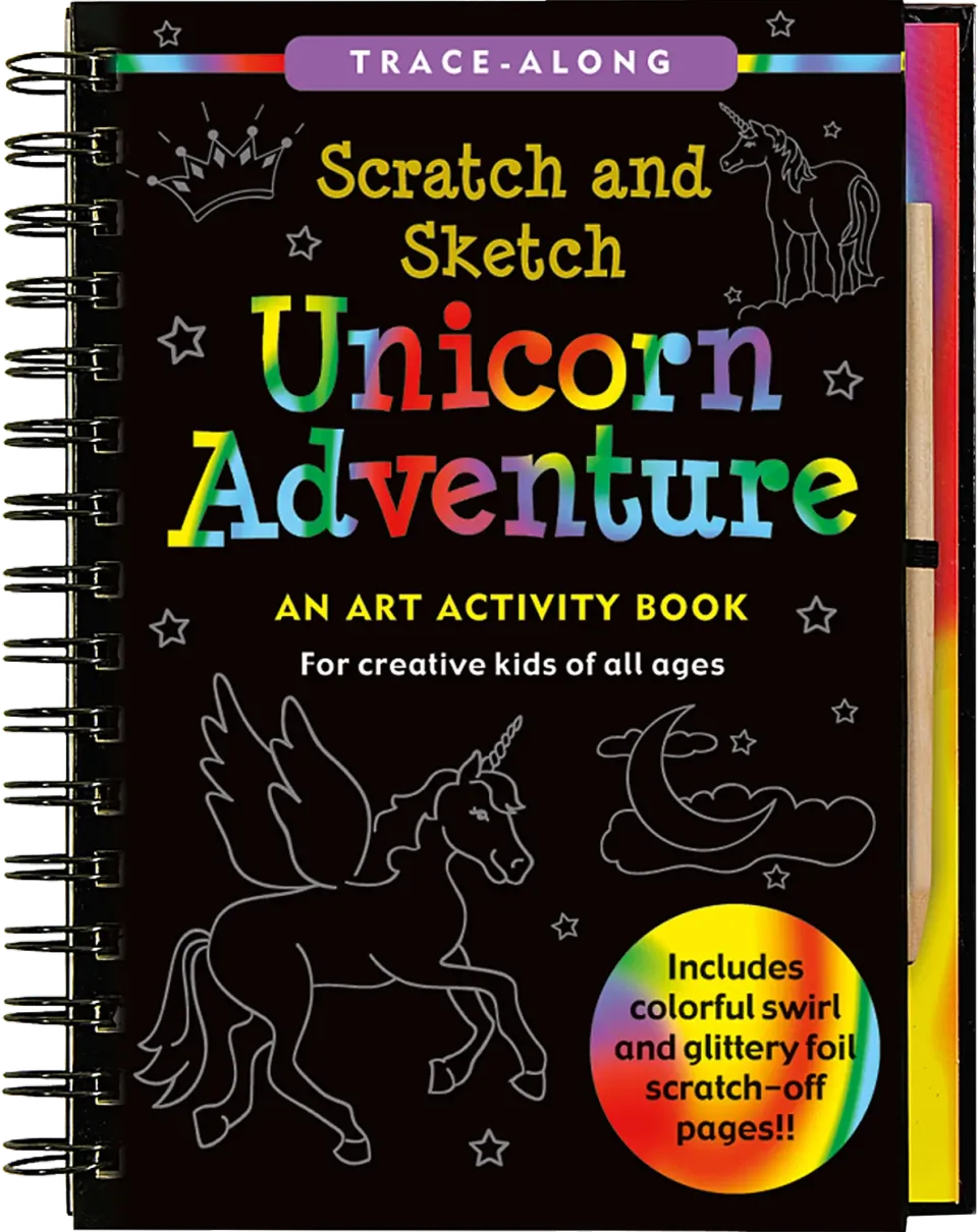 Peter Pauper Press Scratch and Sketch Unicorn Adventure skrapebok 5 år+