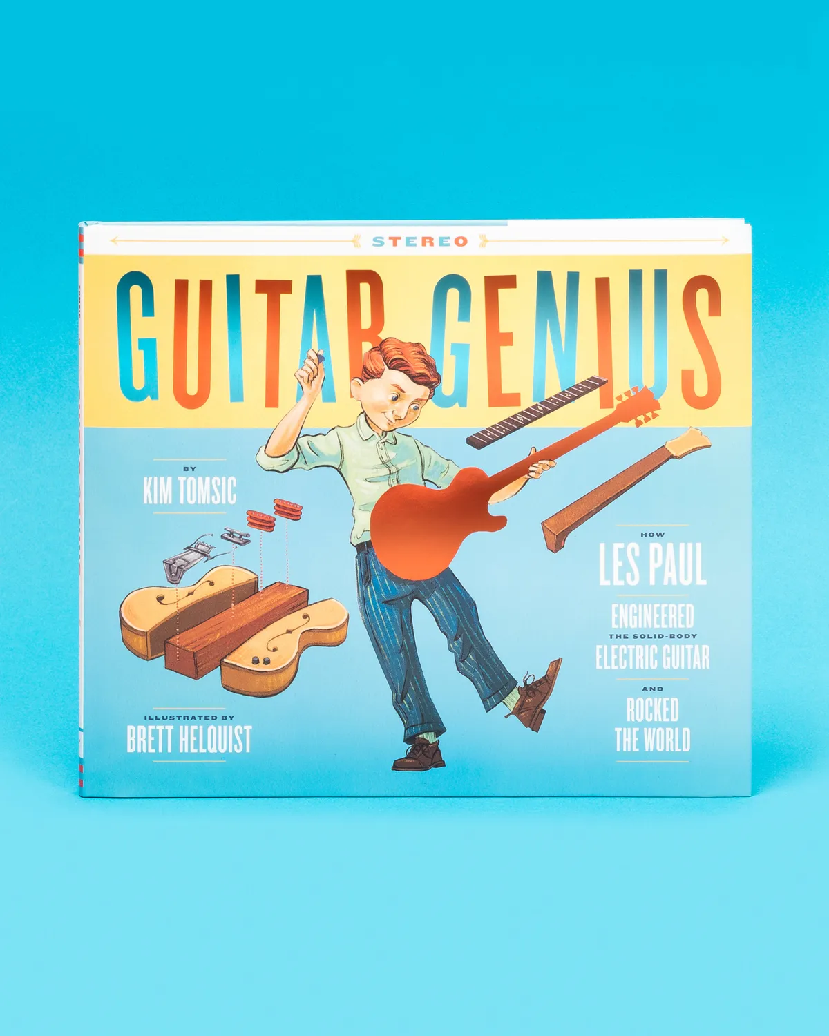 Abrams Guitar Genius Les Paul barnebok innbundet musikk