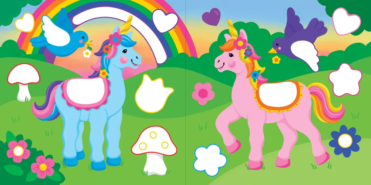Peter Pauper Press Unicorns klistremerkebok prikk