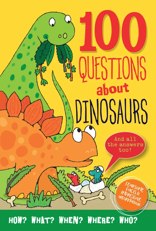 Peter Pauper Press 100 Questions Dinosaurs faktabok innbundet