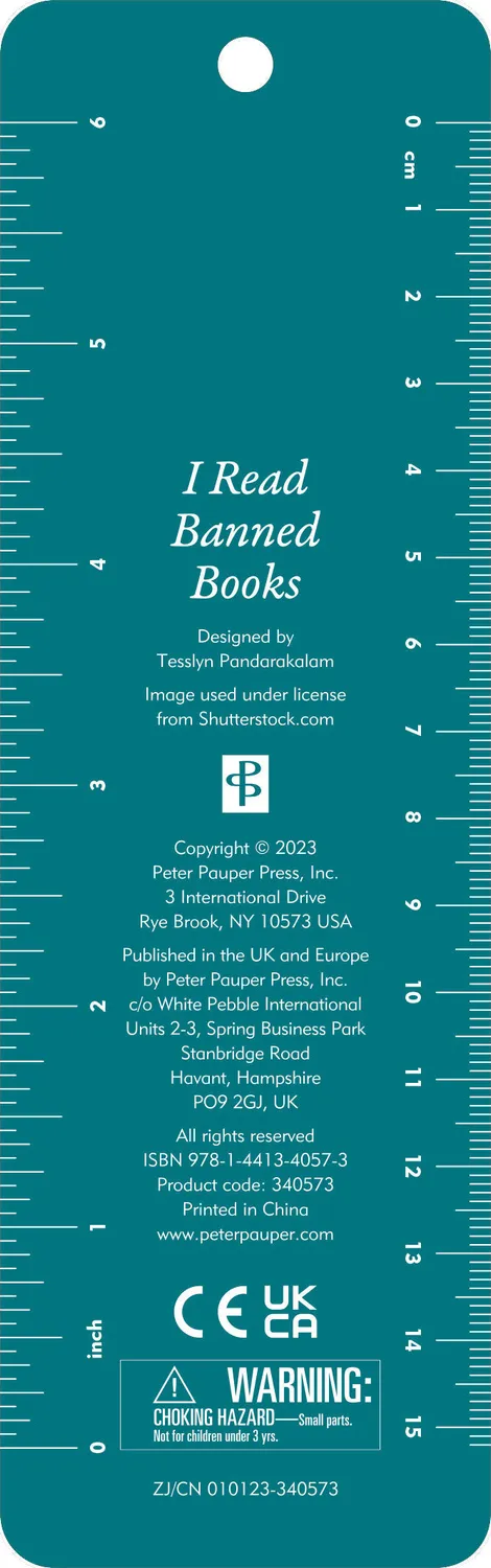 Peter Pauper Press I Read Banned Books bokmerke med perler