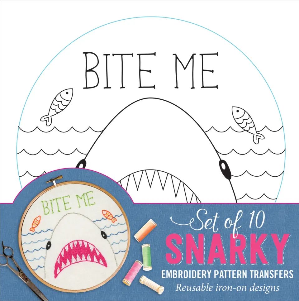 Peter Pauper Press Snarky Embroidery strykemønster 10 stk broderi