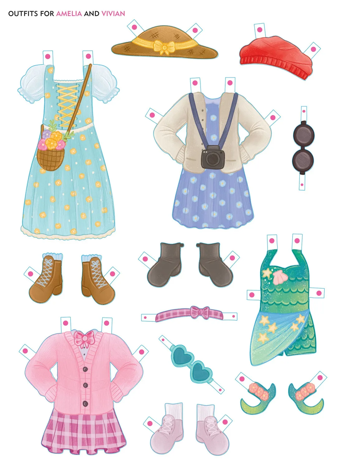 Classic Keepsake Fashionistas papirdukker hefte 8 dukker
