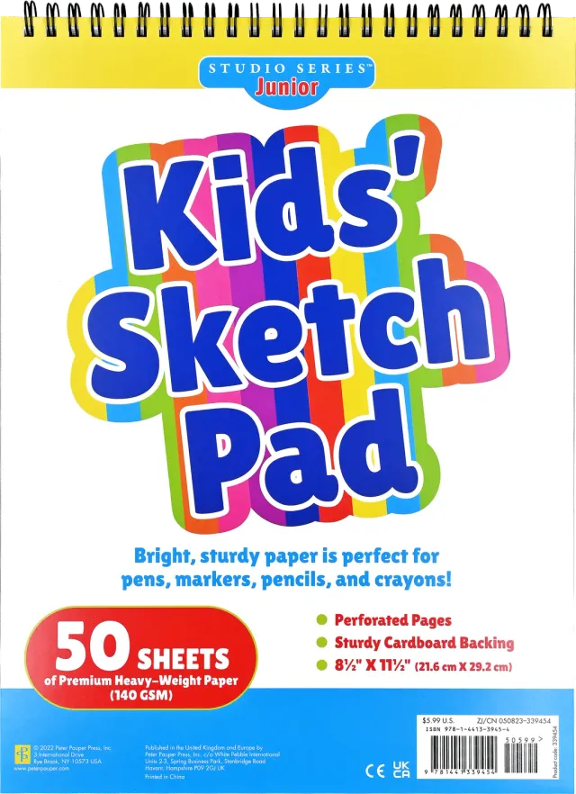 Peter Pauper Press Kids skisseblokk barn 50 ark