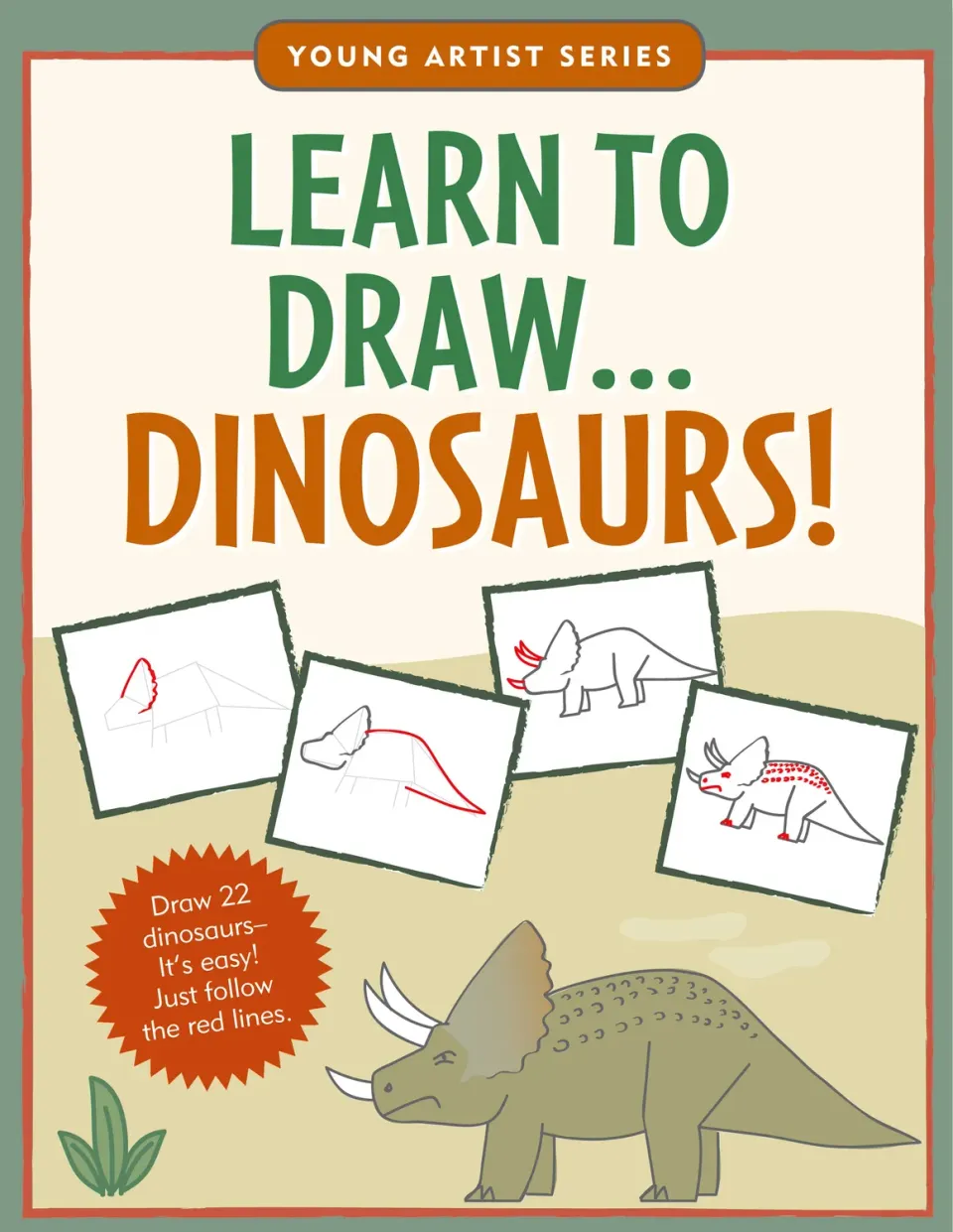 Peter Pauper Press Learn To Draw Dinosaurs tegnebok 48 sider