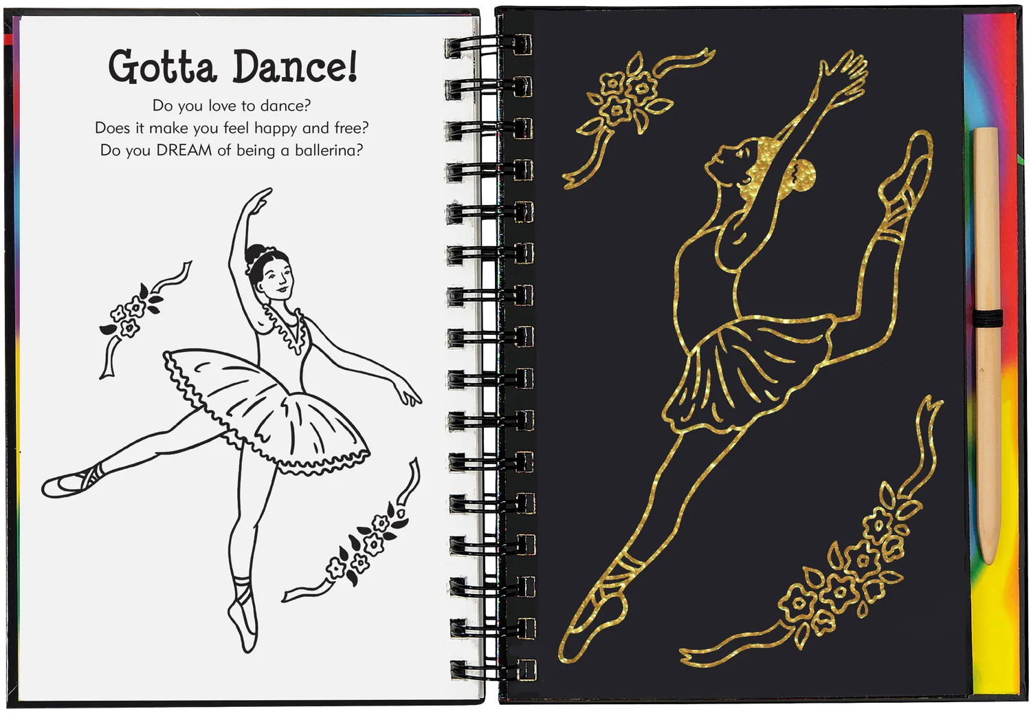 Peter Pauper Press Scratch and Sketch Ballet skrapebok 64 sider
