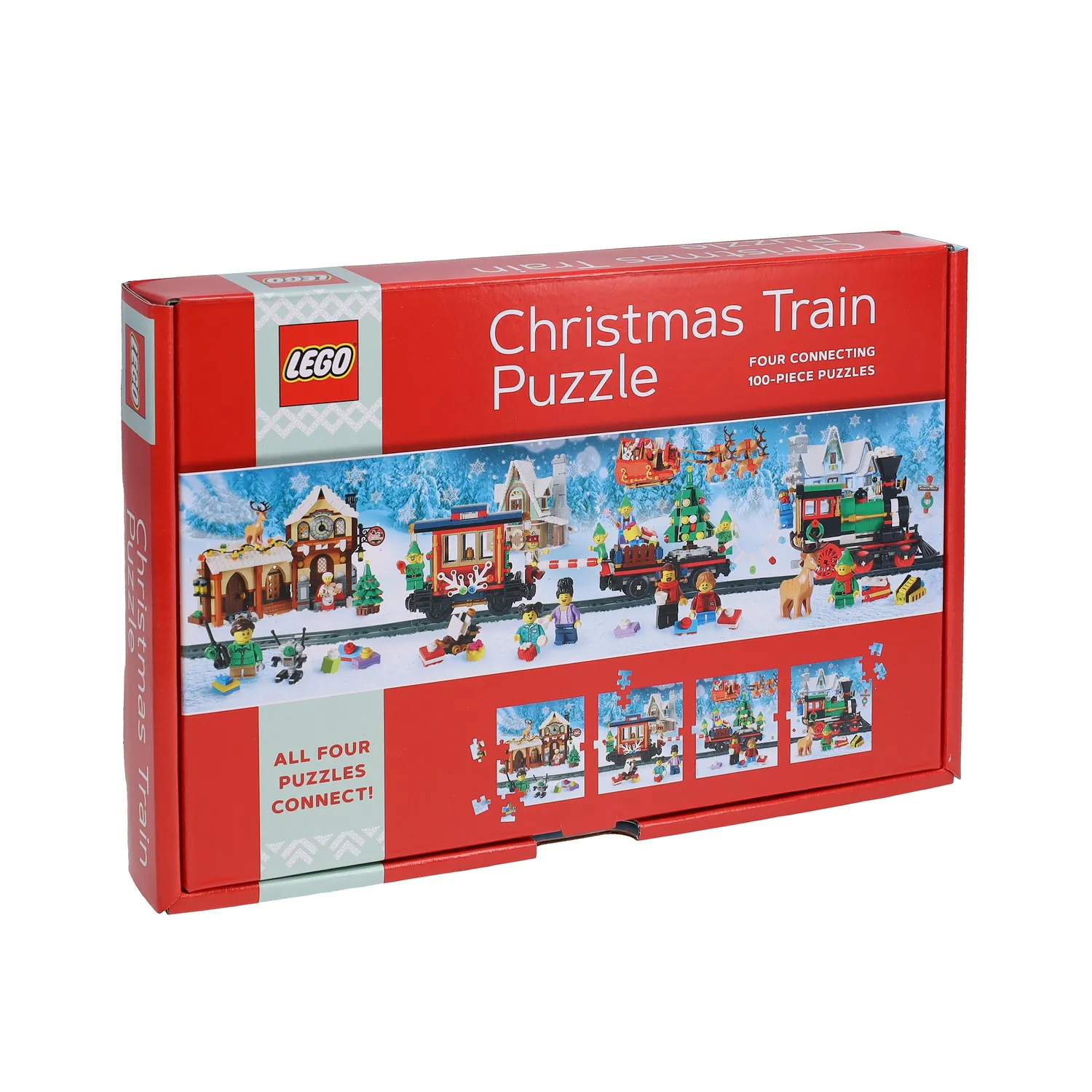LEGO Christmas Train puslespill 4x100 biter julegave