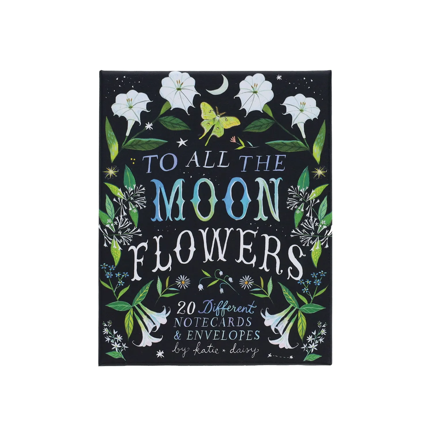 Chronicle Books Moonflowers kortsett 20 notatkort
