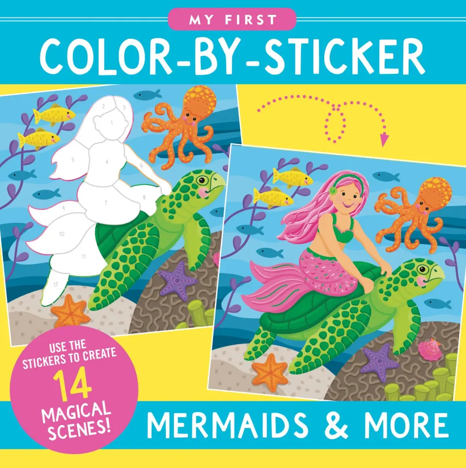 Peter Pauper Press My First Mermaids & More klistremerkebok