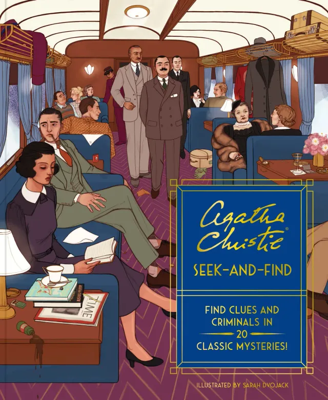 Agatha Christie Seek-and-Find oppgavebok 20 mysterier mykbind