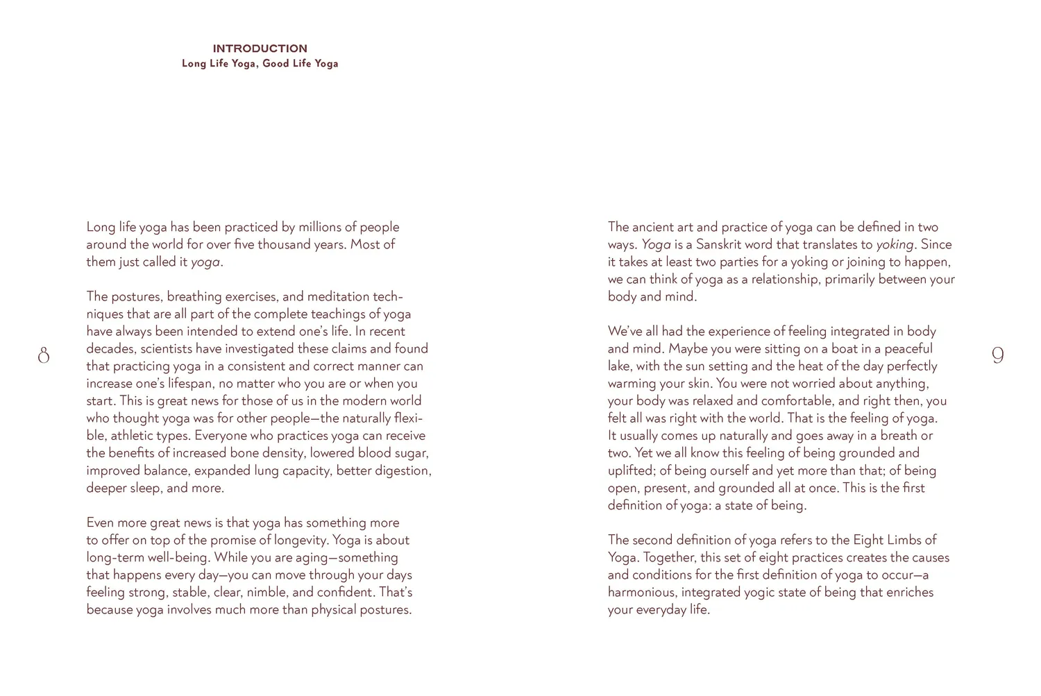 Abrams and Chronicle Long Life Yoga innbundet bok yoga