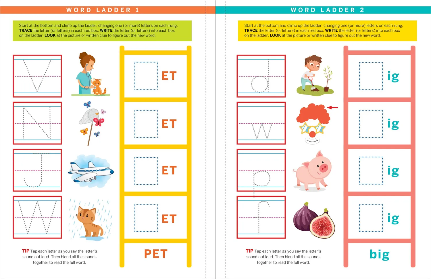 Peter Pauper Press Step-by-Step Word Ladder Challenge arbeidsbok K-1