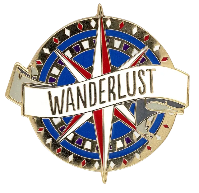 Peter Pauper Press Wanderlust emaljenål kompassrose