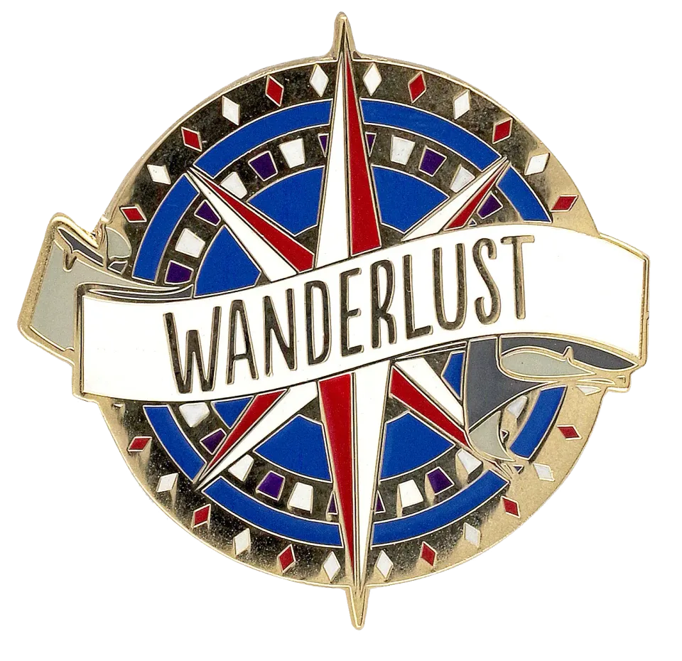 Peter Pauper Press Wanderlust emaljenål kompassrose