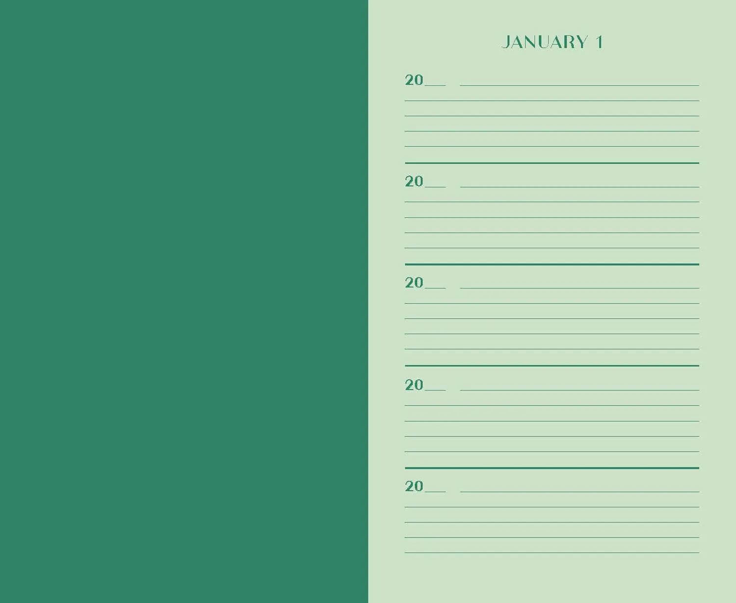Abrams & Chronicle Books One Line a Day Malachite Green dagbok